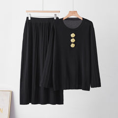 Photo: Women's Cotton Knit Jumper and Skirt Set | Seoden London — view 4