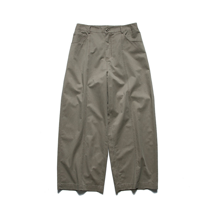 Men's Washed Cotton Wide Leg Chinos
