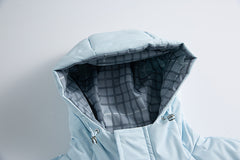 Photo: Oxford Check-Lined Hooded Puffer Jacket | Seoden London — view 9
