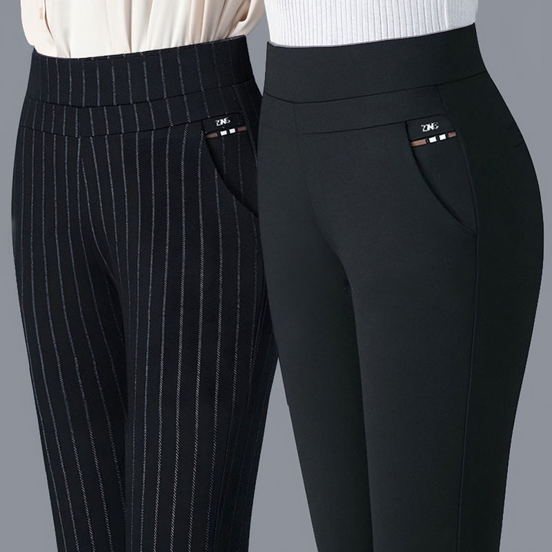 Photo: Donatella Pinstripe High-Waist Trousers | Seoden London