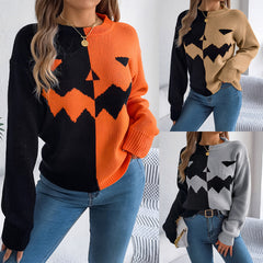 Photo: Sleepy Hollow Pumpkin Face Knit Jumper | Seoden London — view 2