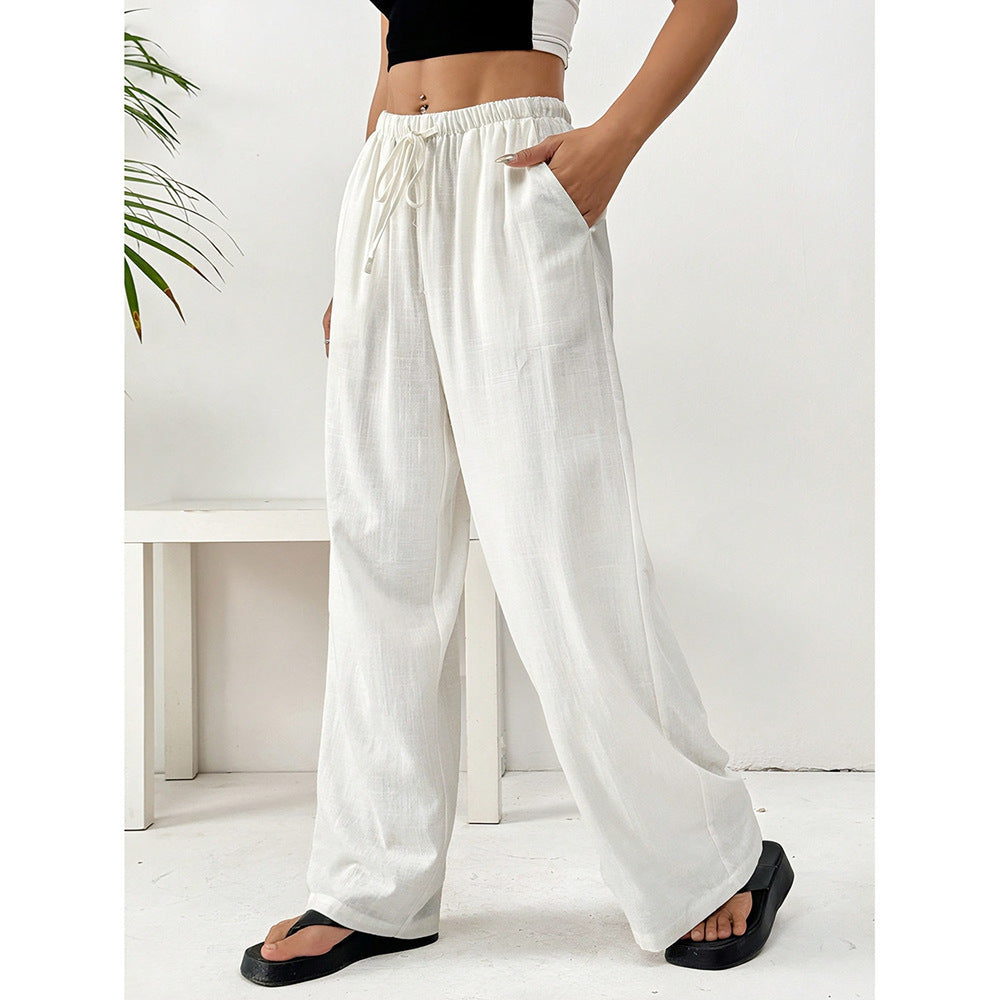 Photo: Giulia Wide-Leg Drawstring Trousers | Seoden London