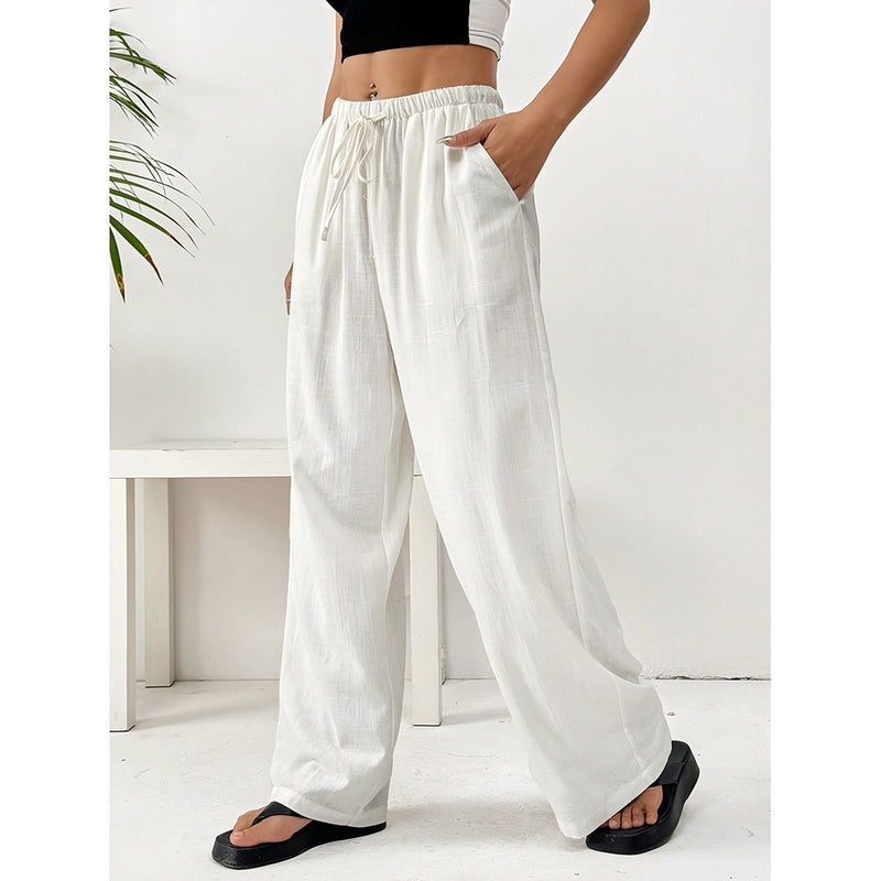 Giulia Wide-Leg Drawstring Trousers