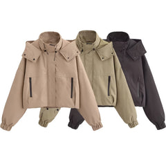 Photo: Sapporo Cropped Hooded Utility Jacket | Seoden London — view 1