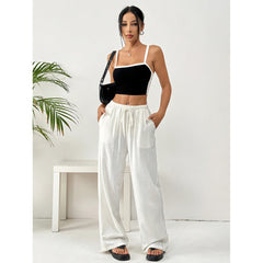 Photo: Giulia Wide-Leg Drawstring Trousers | Seoden London — view 8
