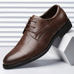 Photo: Kensington Leather-Look Derby Dress Shoes | Seoden London — view 4