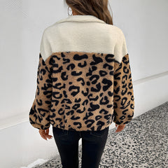 Photo: Women's Leopard Print Sherpa Fleece Jacket | Seoden London — view 4
