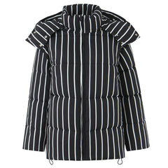 Photo: Brighton Striped Hooded Puffer Coat | Seoden London — view 5
