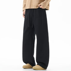 Photo: Men's Straight Leg Cotton Drawstring Trousers | Seoden London — view 3
