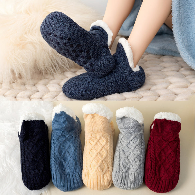 Photo: Fleece-Lined Knit Slipper Socks | Seoden London