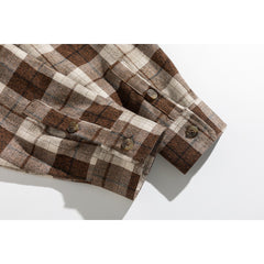 Photo: Men's Herringbone Flannel Check Overshirt | Seoden London — view 3