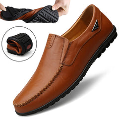 Photo: Men's Black Leather Slip On Loafers | Seoden London — view 2