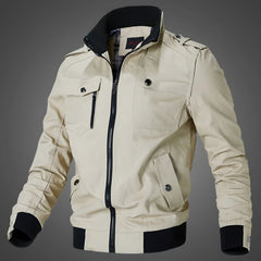 Photo: Aviator Cotton Stand-Collar Jacket | Seoden London — view 12