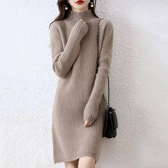 Photo: Women's Turtleneck Knitted Midi Dress | Seoden London — view 2