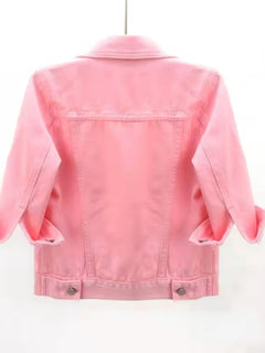 Photo: Women's Plus Size Cropped Denim Jacket | Seoden London — view 11