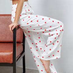 Photo: Women's Heart Print Cotton Pyjamas | Seoden London — view 3