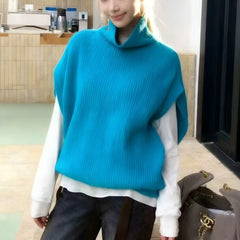Photo: Chloe Sleeveless Turtleneck Knit Vest | Seoden London — view 2