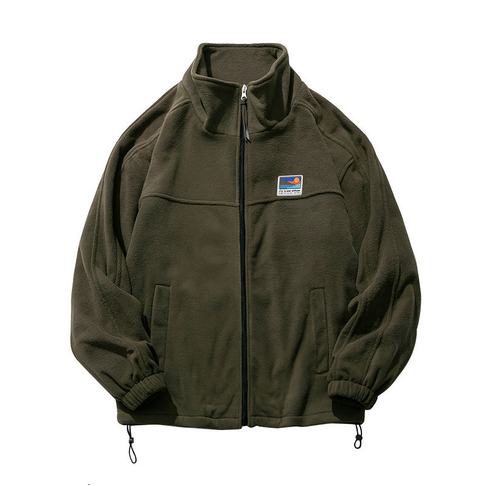 Photo: Men's Stand Collar Fleece Jacket | Seoden London