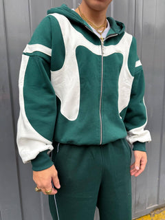 Photo: Shibuya Colour-Block Zip Hoodie | Seoden London — view 6