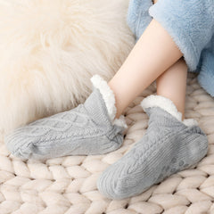 Photo: Fleece-Lined Knit Slipper Socks | Seoden London — view 10