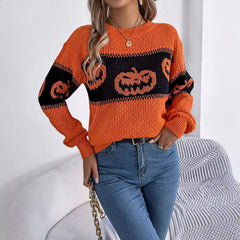 Photo: Pumpkin Band Colour-Block Jumper | Seoden London — view 2
