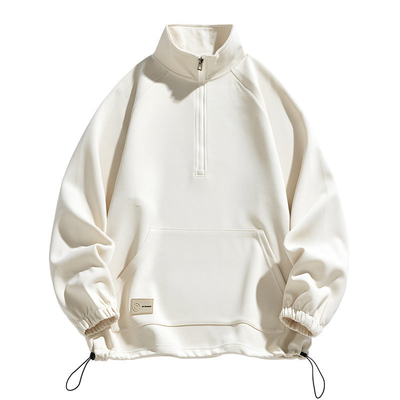 Photo: Men's Cotton Half Zip Collared Sweatshirt | Seoden London