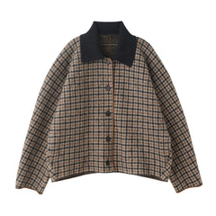 Photo: Women's Wool Plaid Knit Jacket and Mini Skirt | Seoden London — view 5