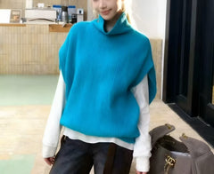 Photo: Chloe Sleeveless Turtleneck Knit Vest | Seoden London — view 6