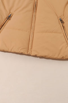Photo: Cotswold Camel Cropped Puffer Jacket | Seoden London — view 7