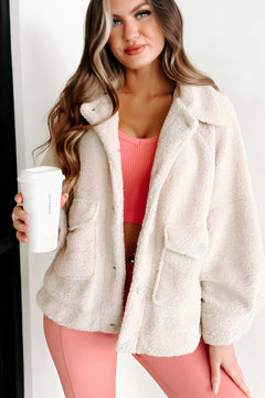 Photo: Women's Sherpa Fleece Jacket with Flap Pockets | Seoden London — view 10