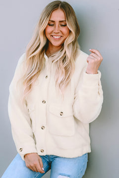 Photo: Women's Sherpa Fleece Jacket with Flap Pockets | Seoden London — view 4