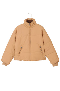 Photo: Cotswold Camel Cropped Puffer Jacket | Seoden London — view 12