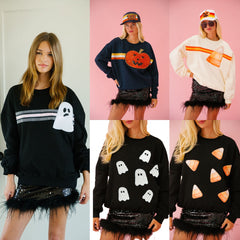 Photo: Pumpkin Sparkle Sequin Sweatshirt | Seoden London — view 2