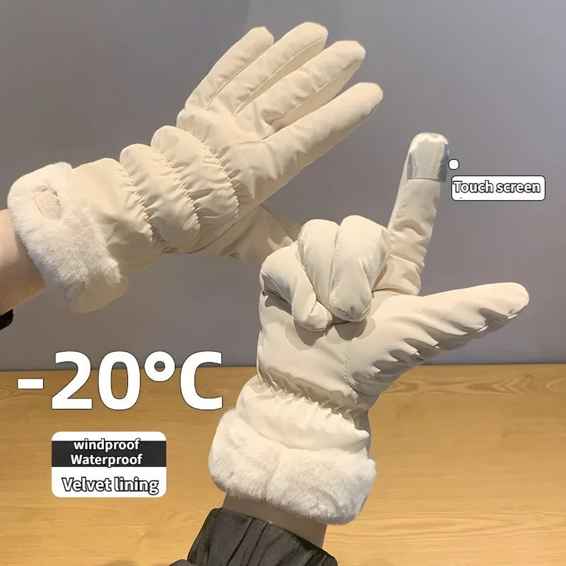 Photo: Alpine Padded Puffer Gloves with Faux Fur Cuff | Seoden London