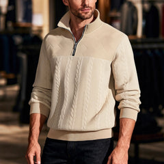 Photo: Harbour Quarter-Zip Knit Pullover | Seoden London — view 2