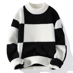 Photo: Porto Block-Pattern Crew Knit | Seoden London — view 4
