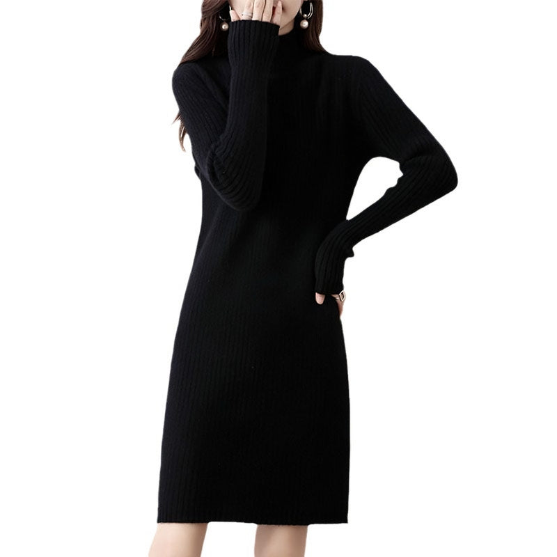 Photo: Women's Turtleneck Knitted Midi Dress | Seoden London