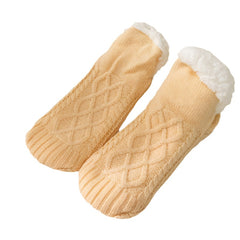 Photo: Fleece-Lined Knit Slipper Socks | Seoden London — view 4