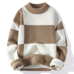 Photo: Porto Block-Pattern Crew Knit | Seoden London — view 1