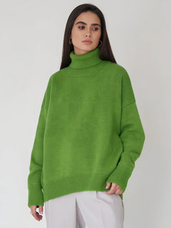 Photo: Women's Ribbed Roll Neck Jumper | Seoden London — view 7