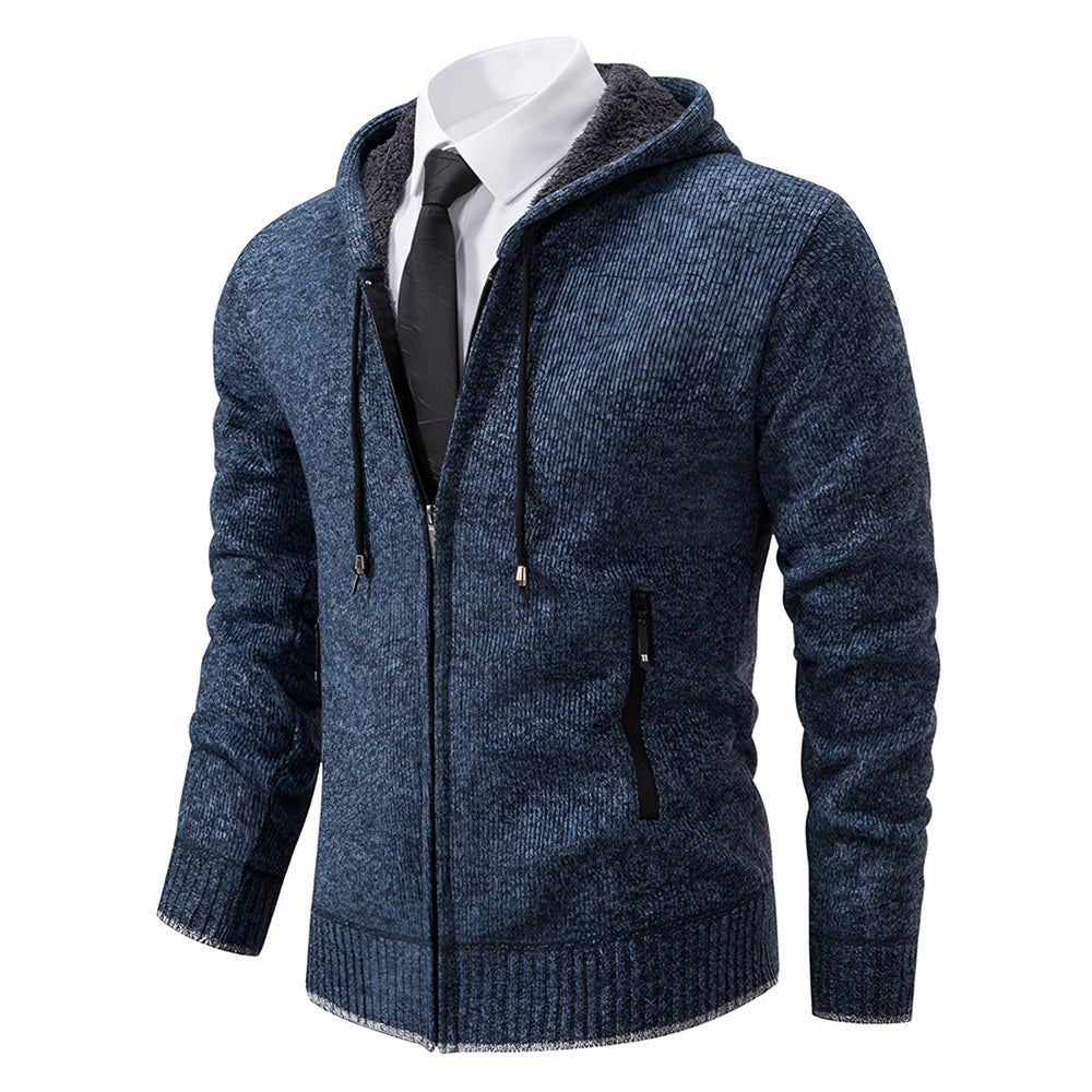 Photo: Aberdeen Fleece-Lined Hooded Knit Jacket | Seoden London