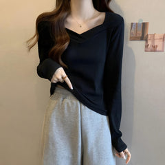 Photo: Renata Double-Faced Fleece V-Neck Top | Seoden London — view 7
