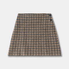 Photo: Women's Wool Plaid Knit Jacket and Mini Skirt | Seoden London — view 7