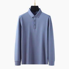 Photo: Capri Notch-Collar Long Sleeve Polo | Seoden London — view 10