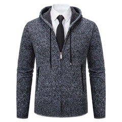 Photo: Aberdeen Fleece-Lined Hooded Knit Jacket | Seoden London — view 8