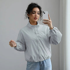 Photo: Covent Garden Stand-Collar Cropped Rain Jacket | Seoden London — view 4