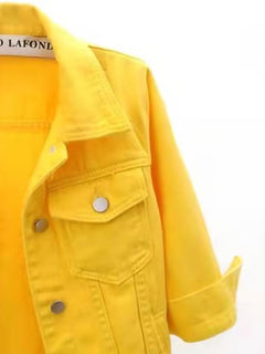 Photo: Women's Plus Size Cropped Denim Jacket | Seoden London — view 3