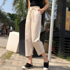 Photo: Emilia Belted Cotton Harem Trousers | Seoden London — view 8