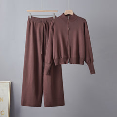 Photo: Women's Zip Up Knit Cardigan and Trousers Set | Seoden London — view 10