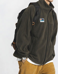 Photo: Men's Stand Collar Fleece Jacket | Seoden London — view 5